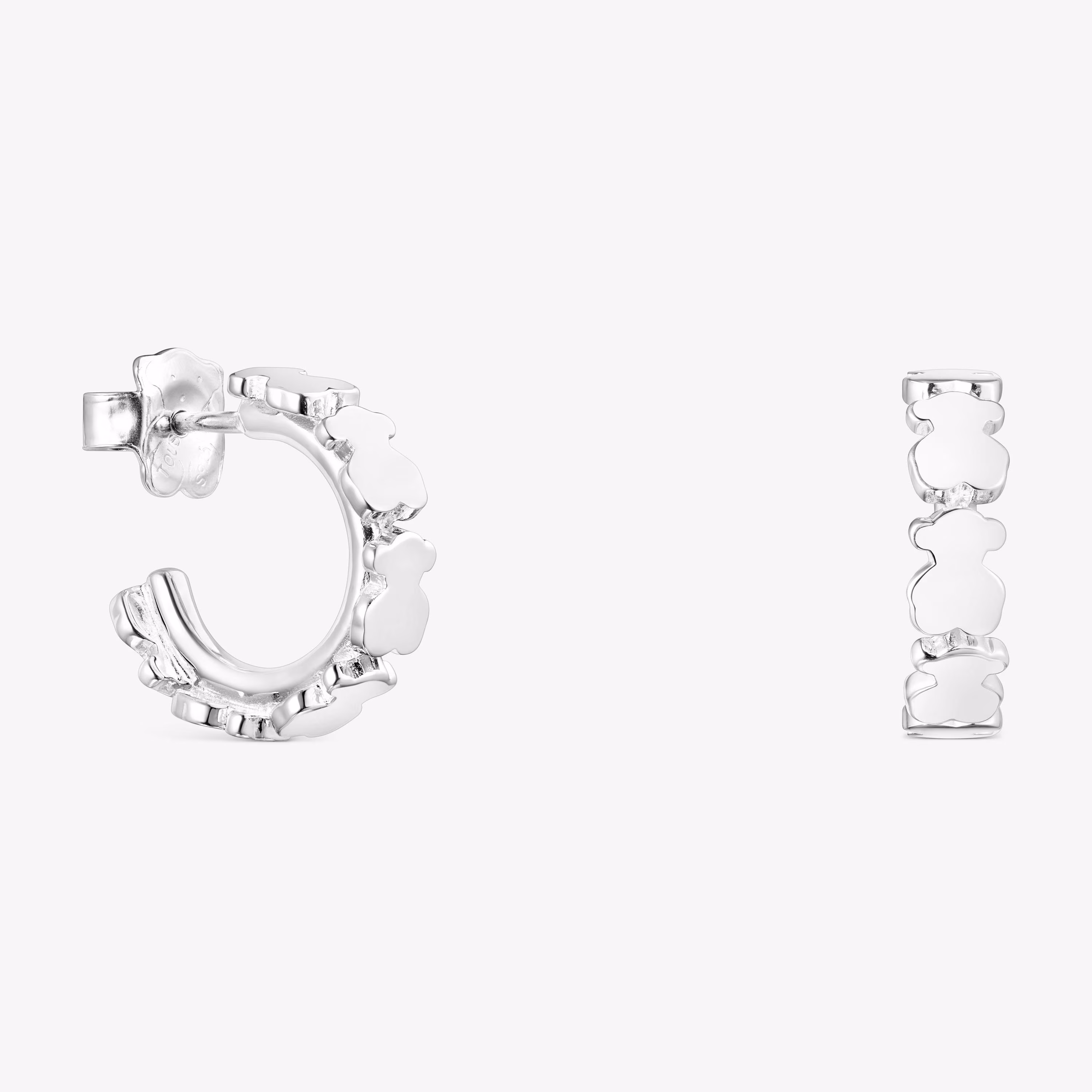 Pendientes aro de plata Straight