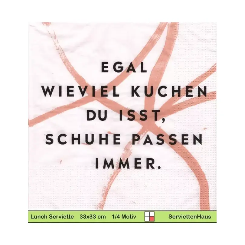 Serviette 20er-Set Schuhe passen immer