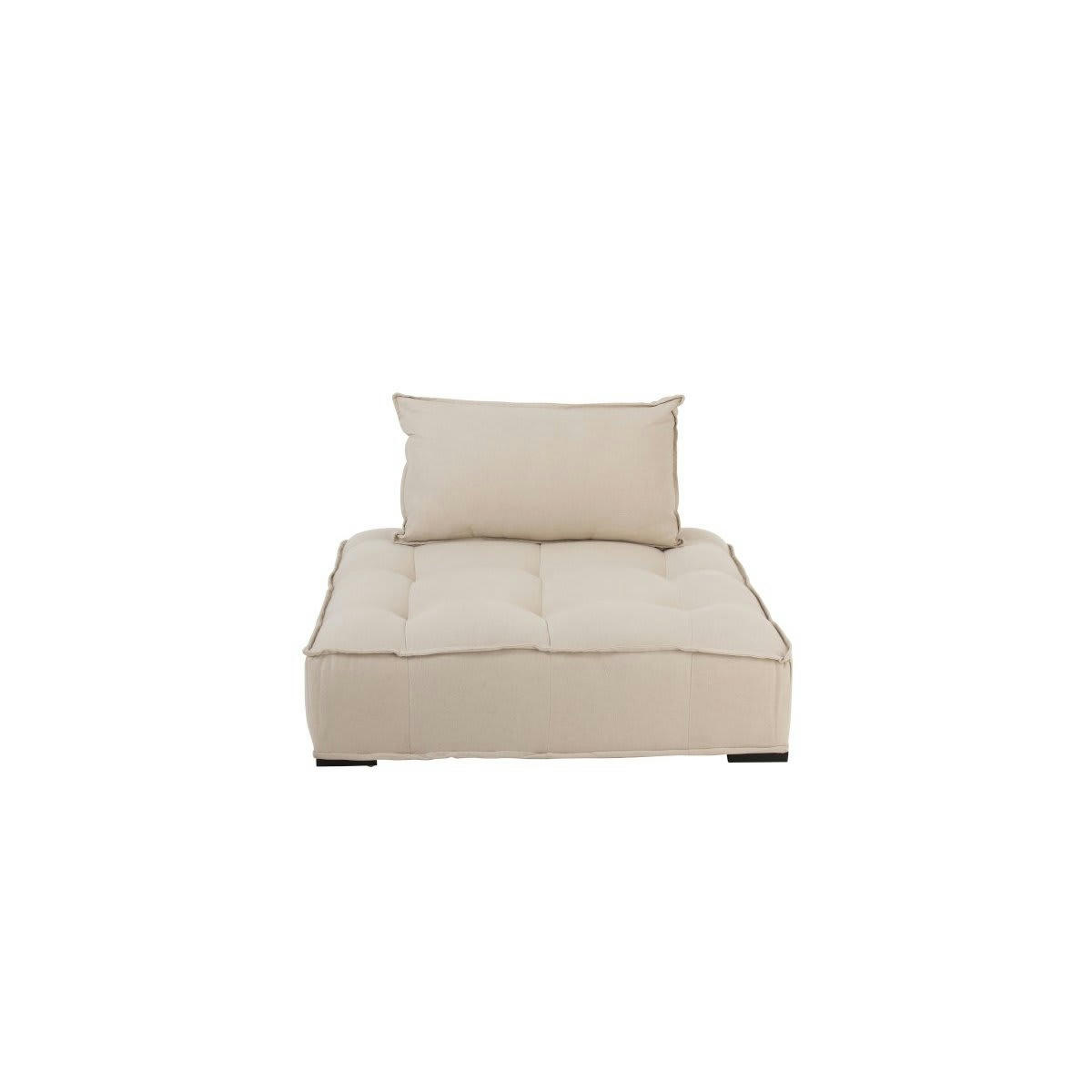 REGALA - Fauteuil pouf en lin style bohème