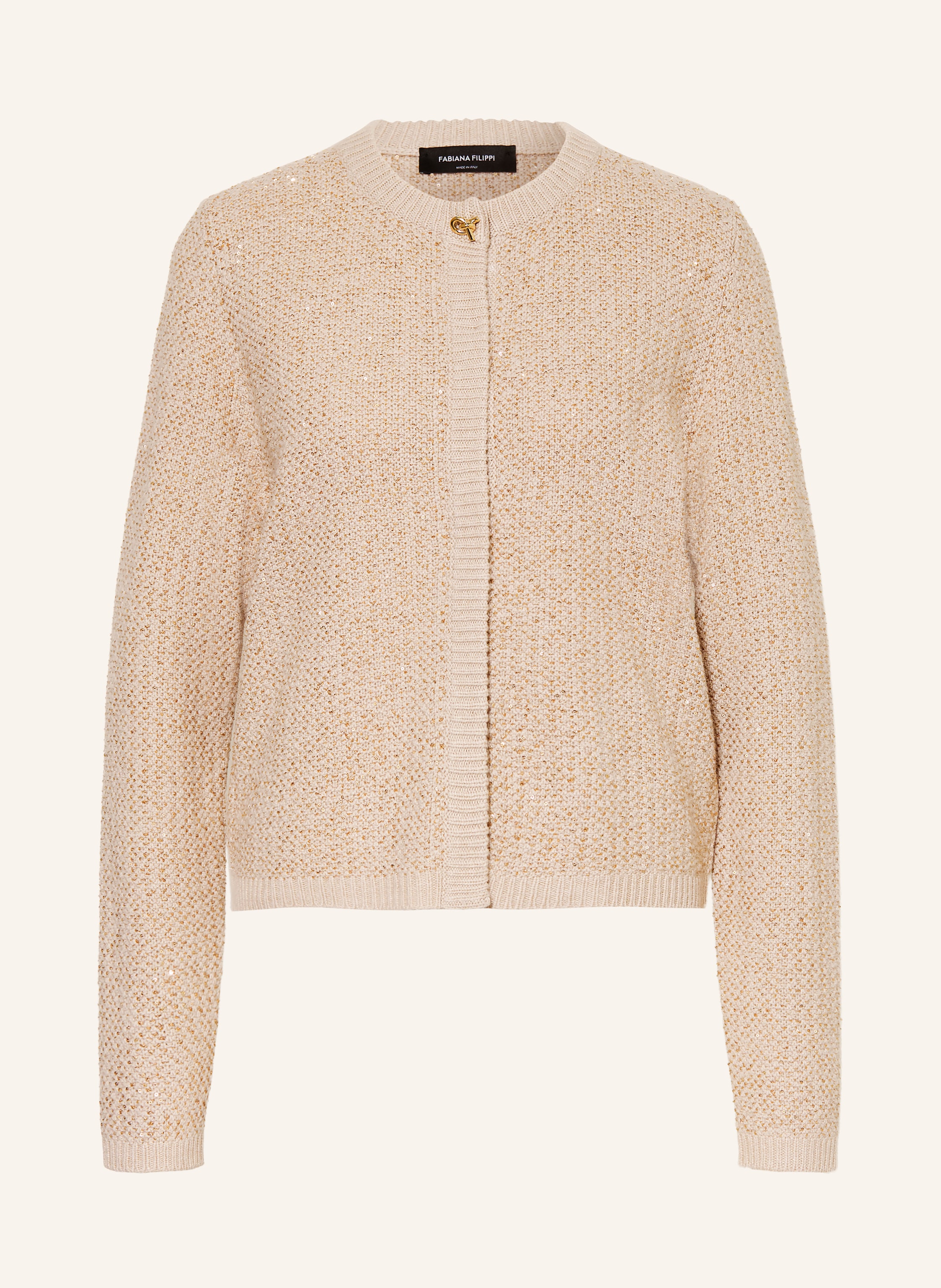 FABIANA FILIPPI Strickjacke mit Merinowolle und Pailletten