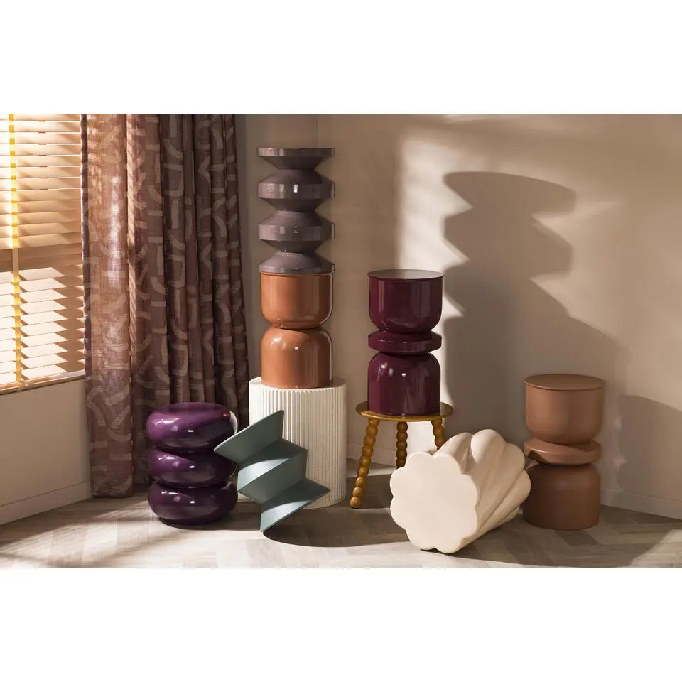 Bijzettafel Sevilla - oranje - 46,5x&Oslash;31 cm