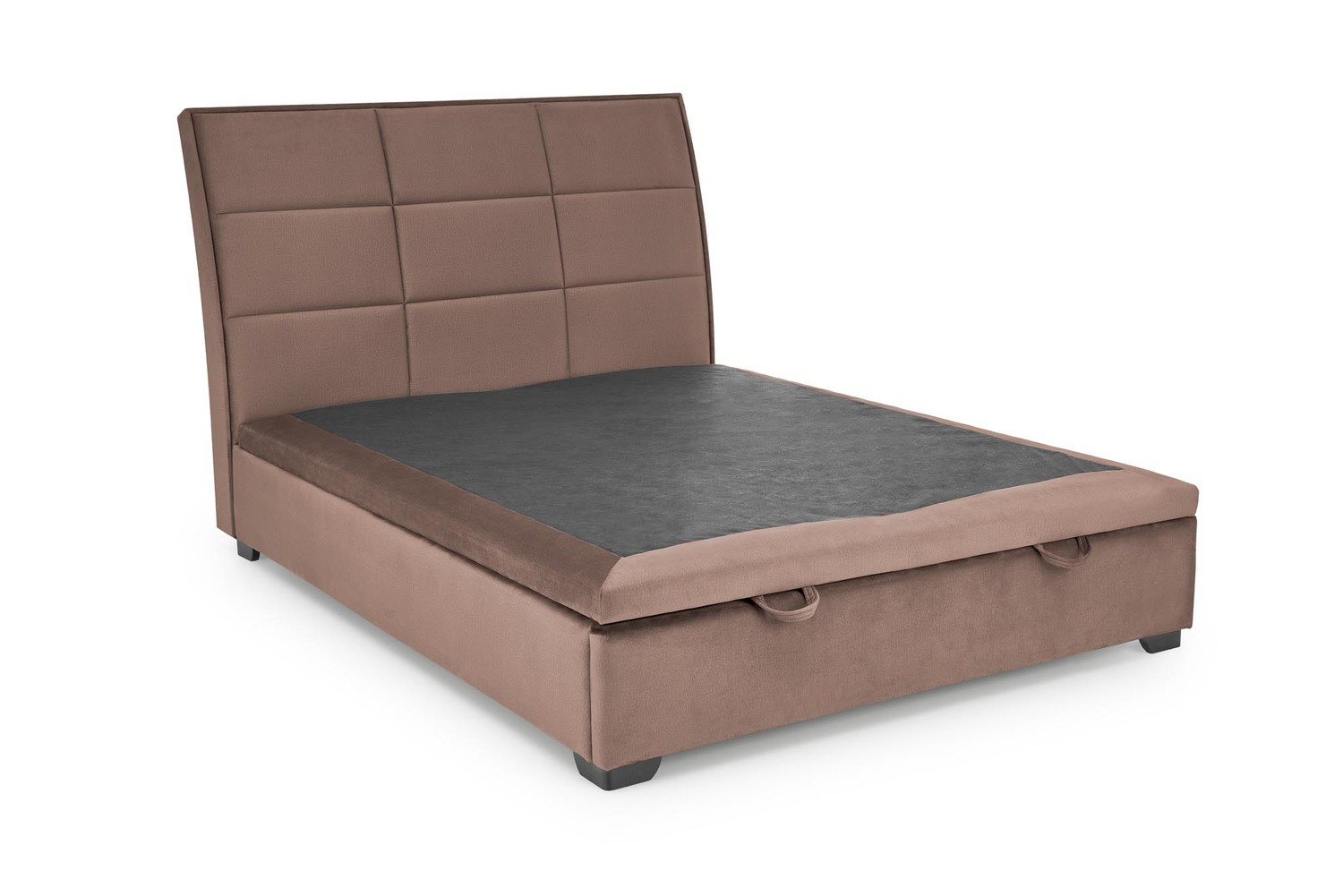 Łóżko CONTINENTAL 2 VELVET 160x200 beżowe bez szuflady/bez materaca