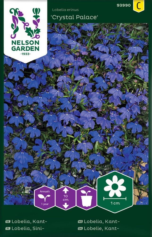 BLOMSTERFRØ NELSON GARDEN KANTLOBELIA CRYSTAL PALACE