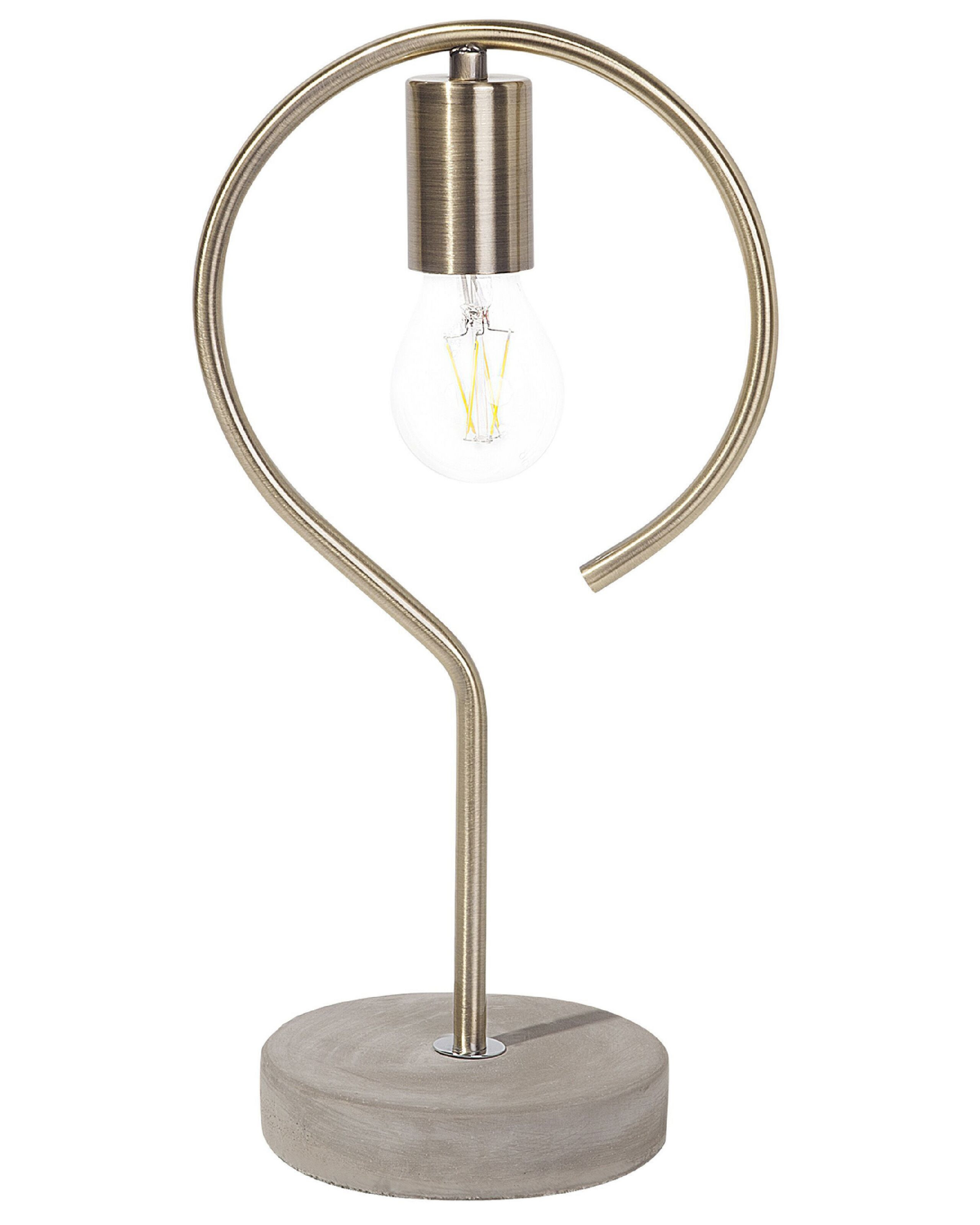 Lampka stołowa nocna metalowa mosiężna