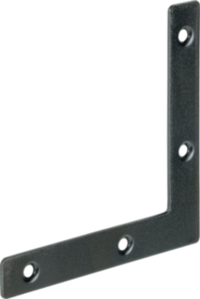 HJØRNEBESLAG VORMANN SVART 75X12MM