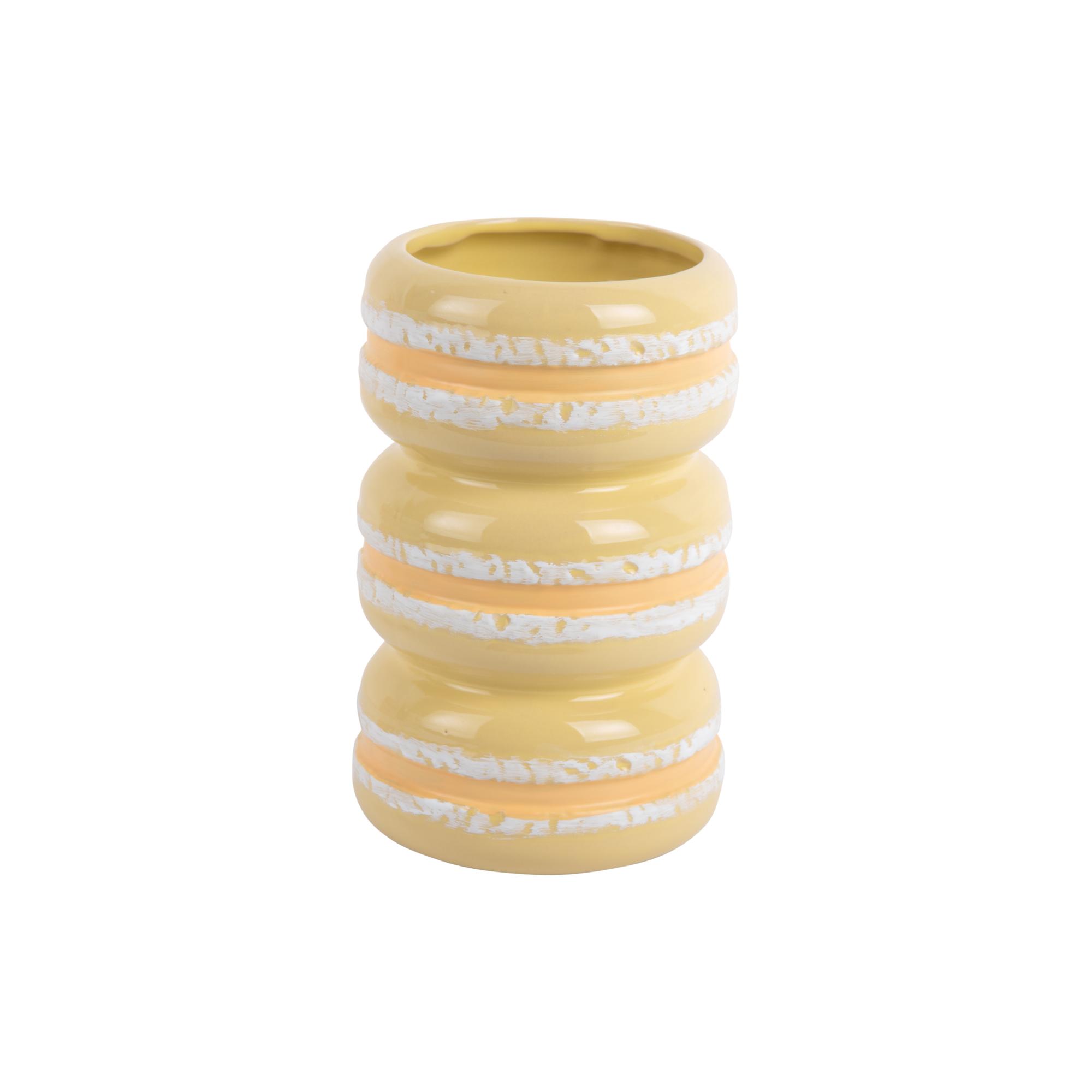 Present Time vaas Macaron - geel - Ø9.3cm