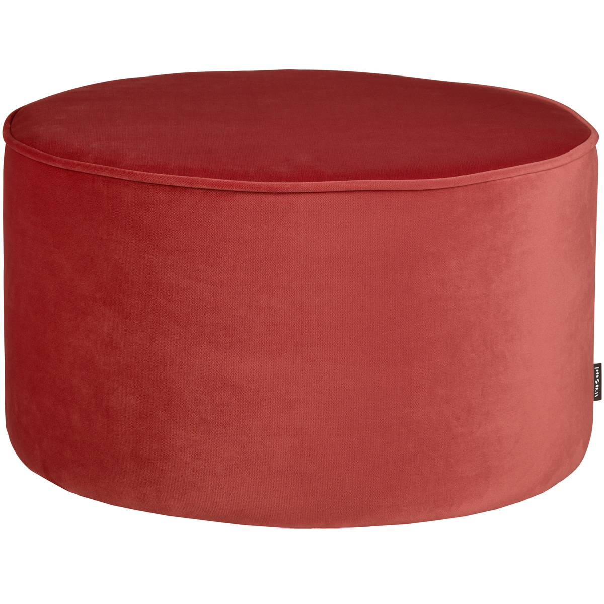 WOOOD poef laag Sara - Velvet - Raspberry - 36xØ60cm
