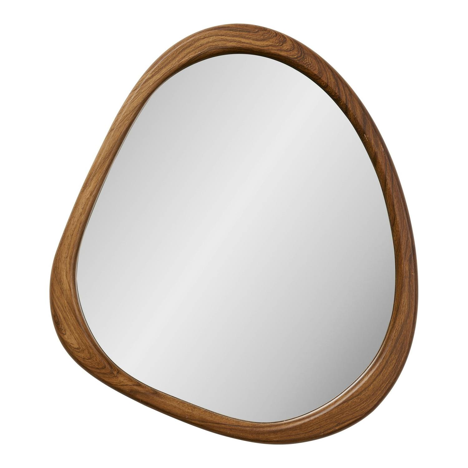 Miroir design organique avec cadre effet bois foncé 48 cm BRIG