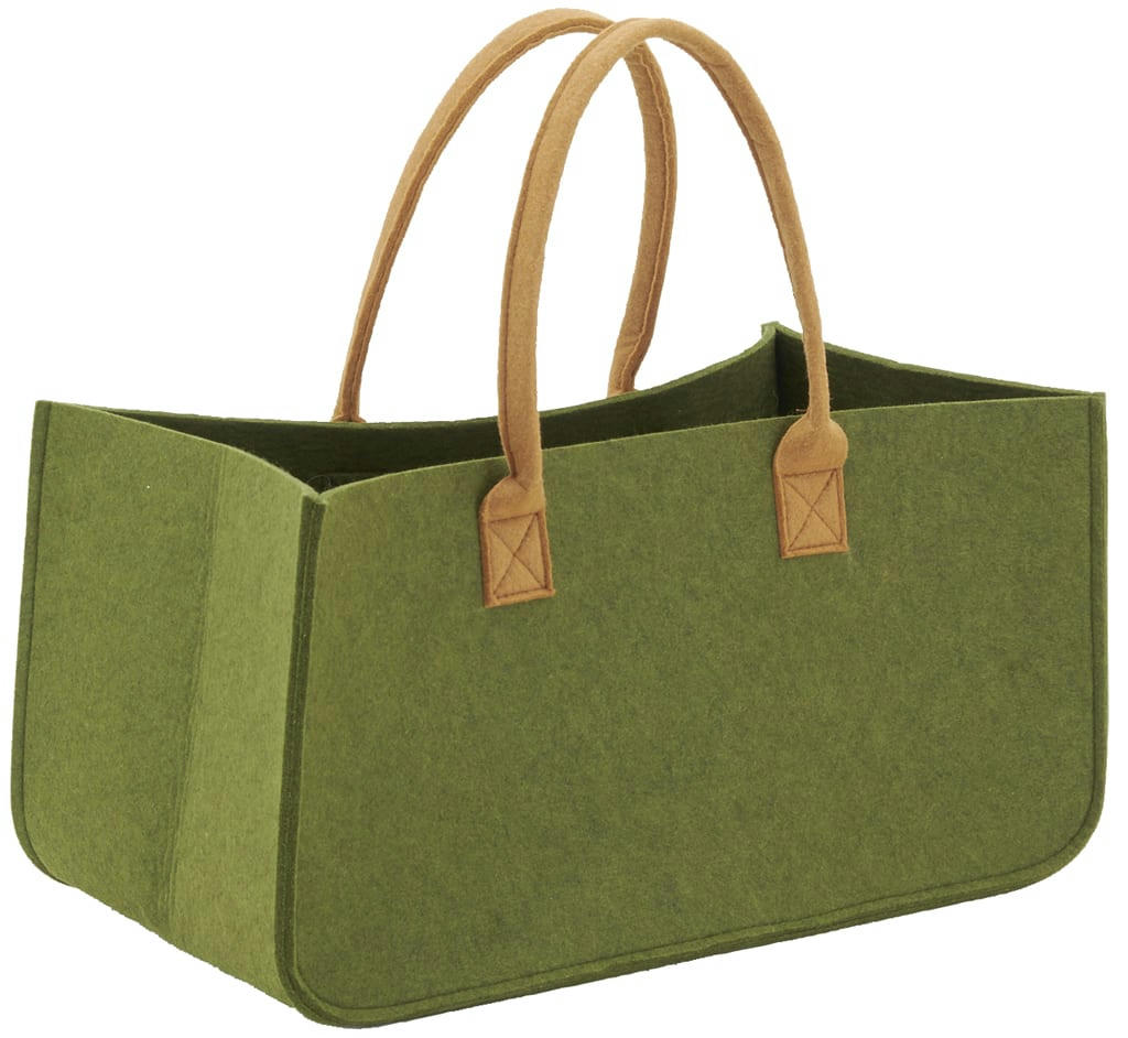 - Sac à bûches en feutrine 50 x 25 cm kaki