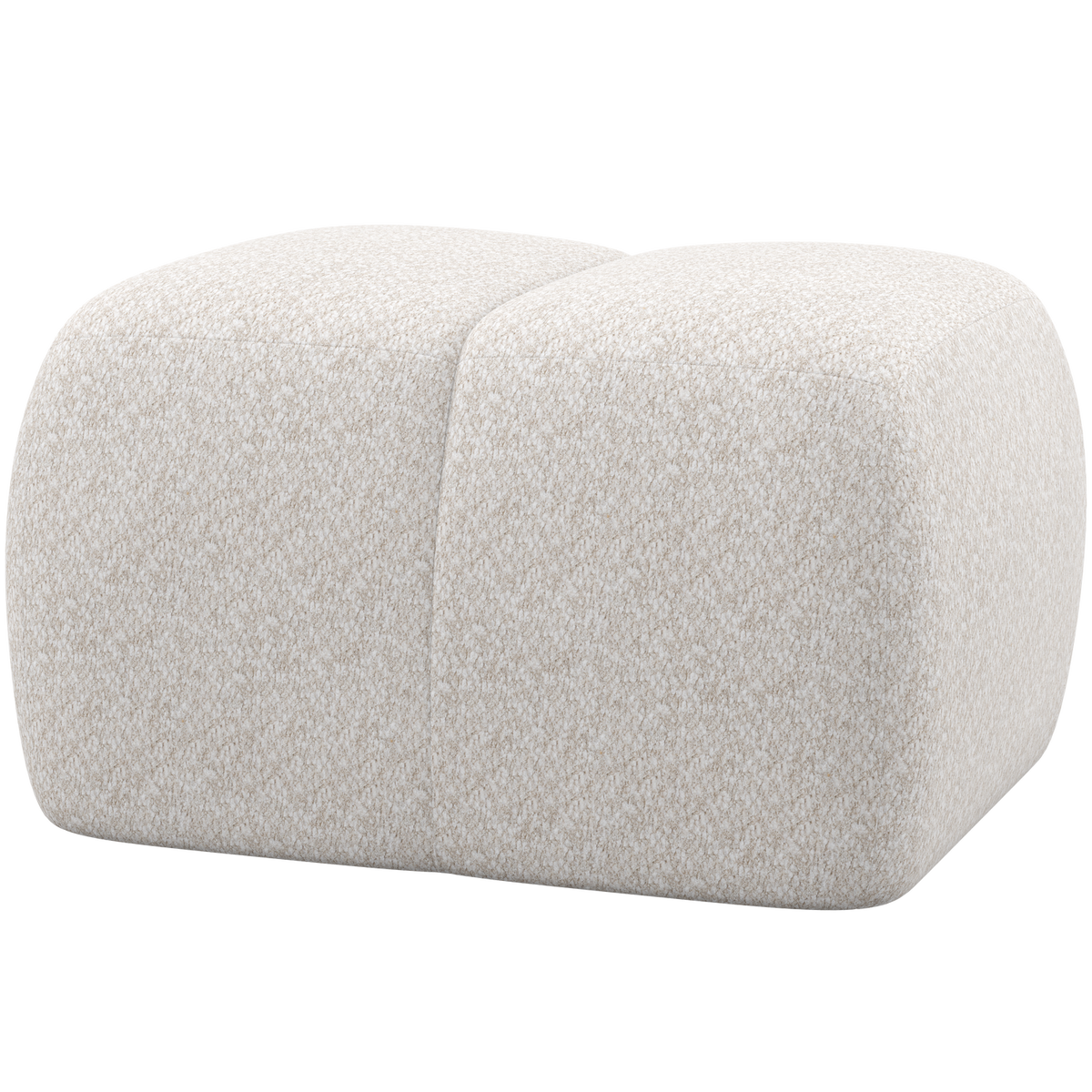 WOOOD poef Mojo - Wollig - Ecru - 45x84x64