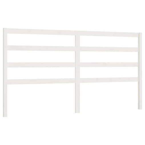 NNEVL Bed Headboard White 186x4x100 cm Solid Wood Pine
