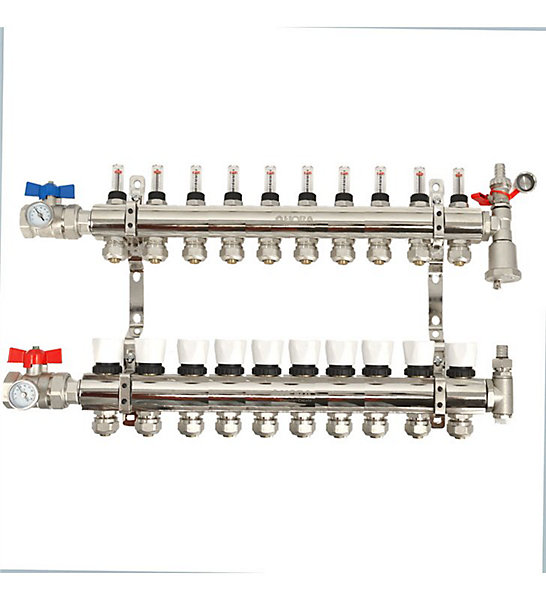 Collecteur plancher chauffant hydraulique Nourrice Comsi Taille - 10 sorties
