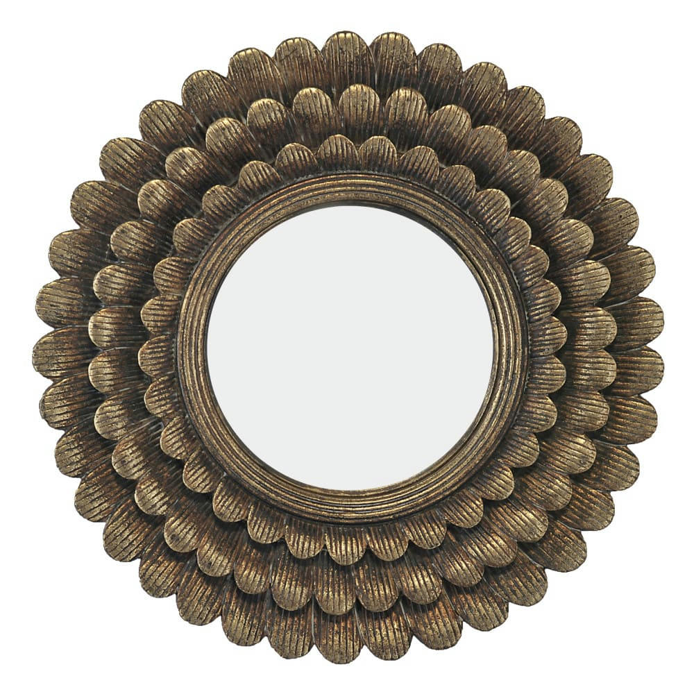 SOFIA - Miroir soleil D28 cm or