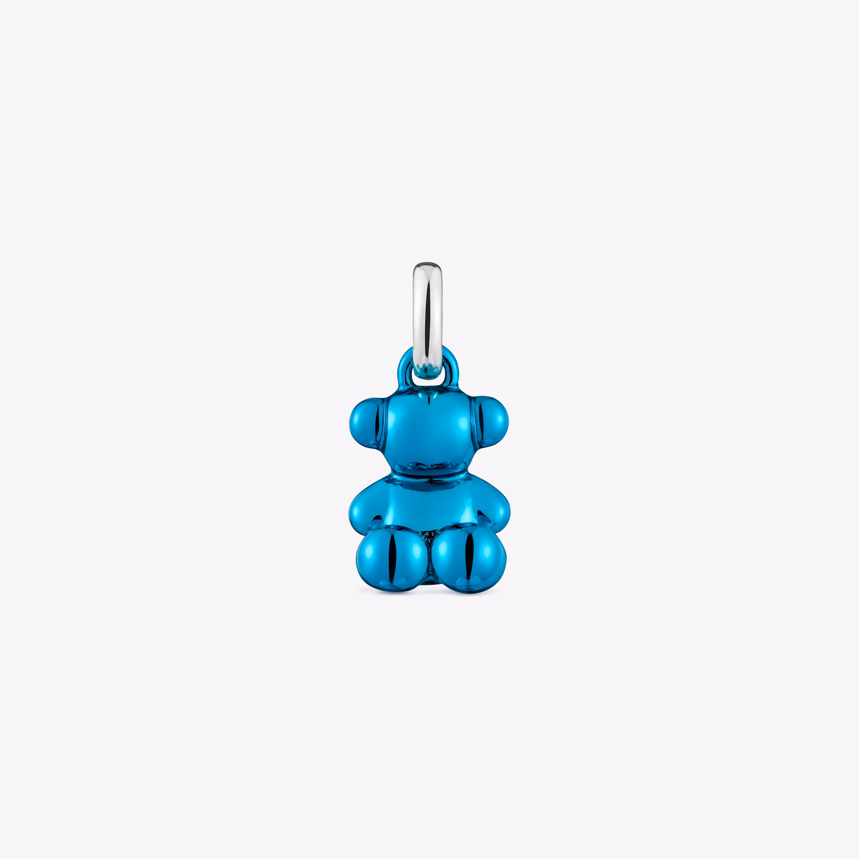 Colgante oso pequeño de acero en color azul Bold Bear