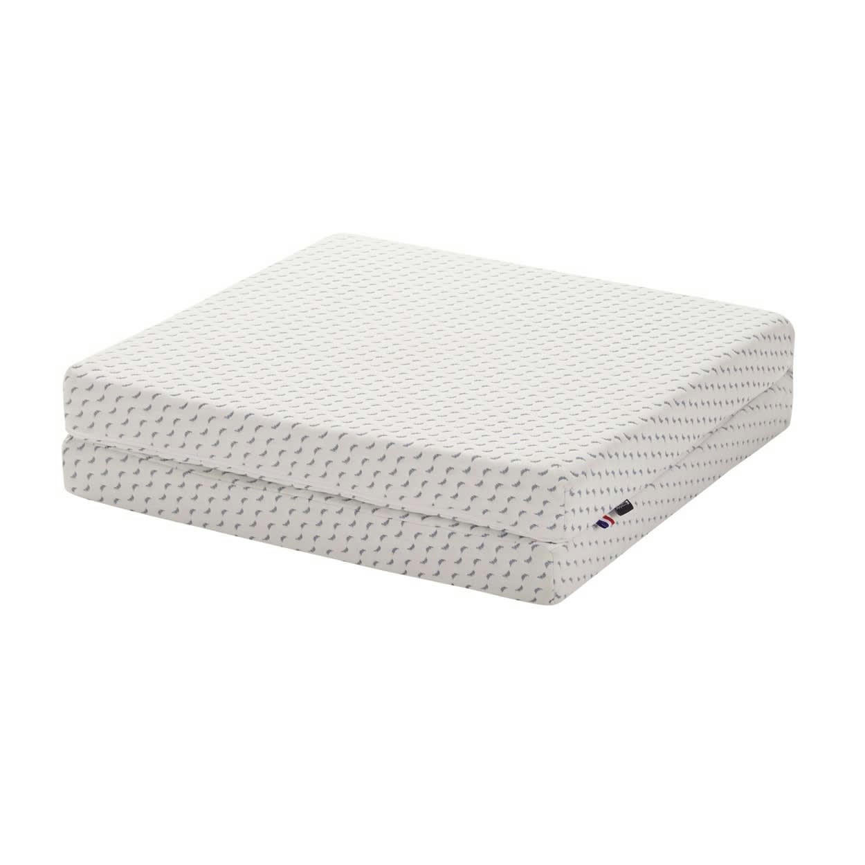 - Matelas bébé pliant 2 parties Éco responsable - 60cm x 120cm x 7cm