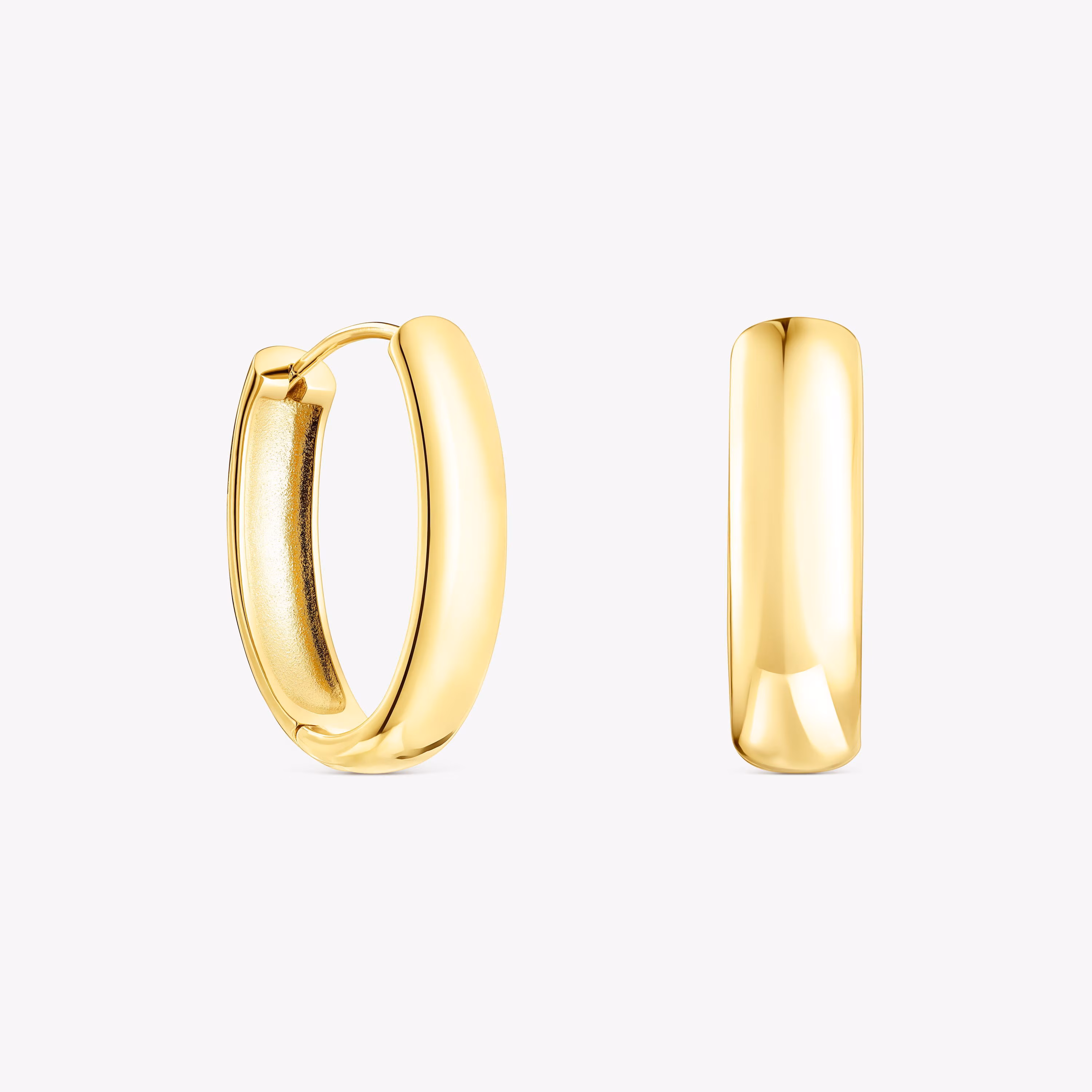 Pendientes oval con baño de oro 18 kt sobre plata TOUS Basics