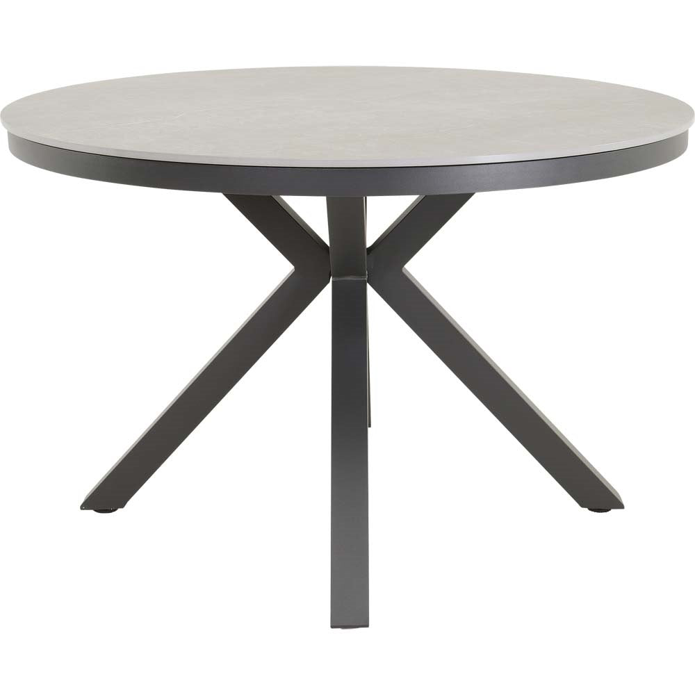 Lesli Living tuintafel Davos - grijs - Ø118cm