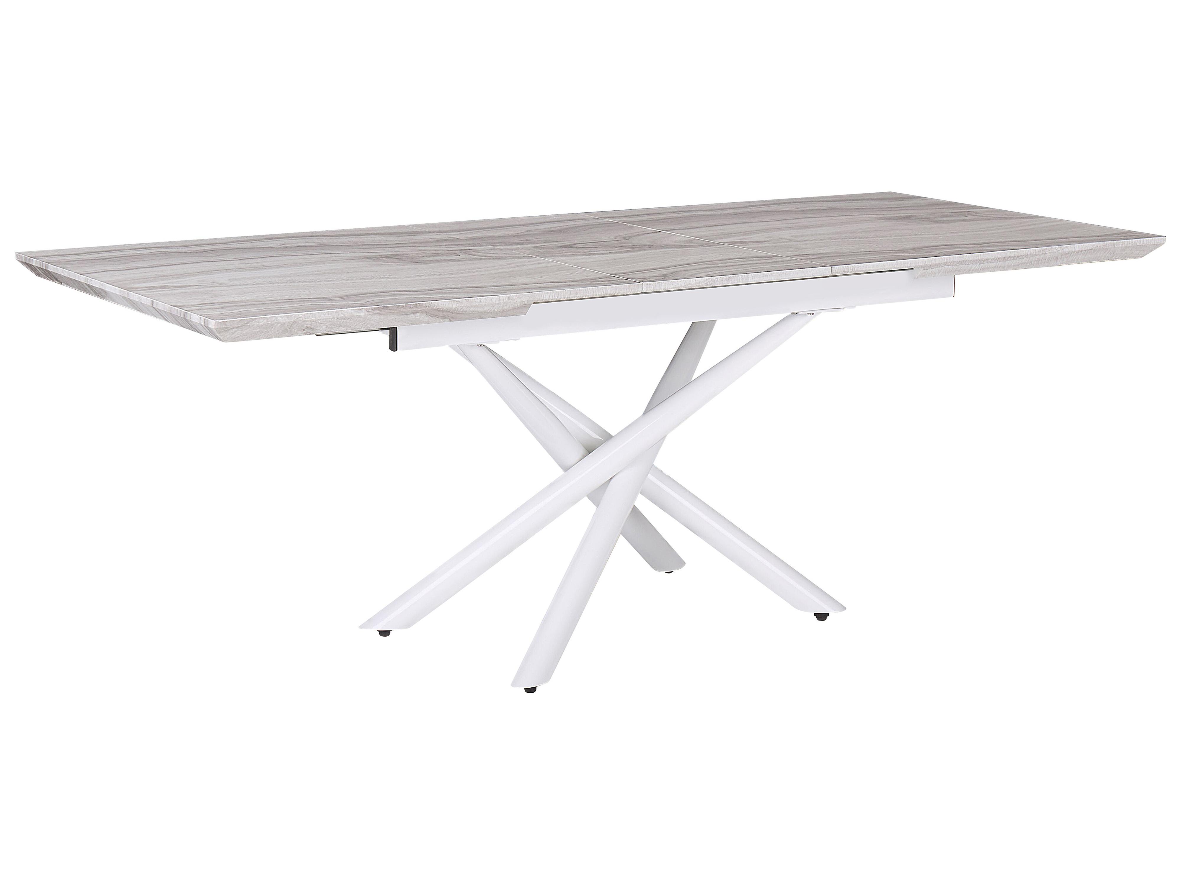 Extending Dining Table MOIRA White 160/200 cm 90 cm
