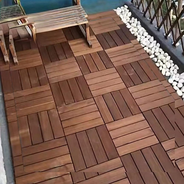 Carrelage de revêtement de sol en bois Ipé 30x30x4cm 1 m²