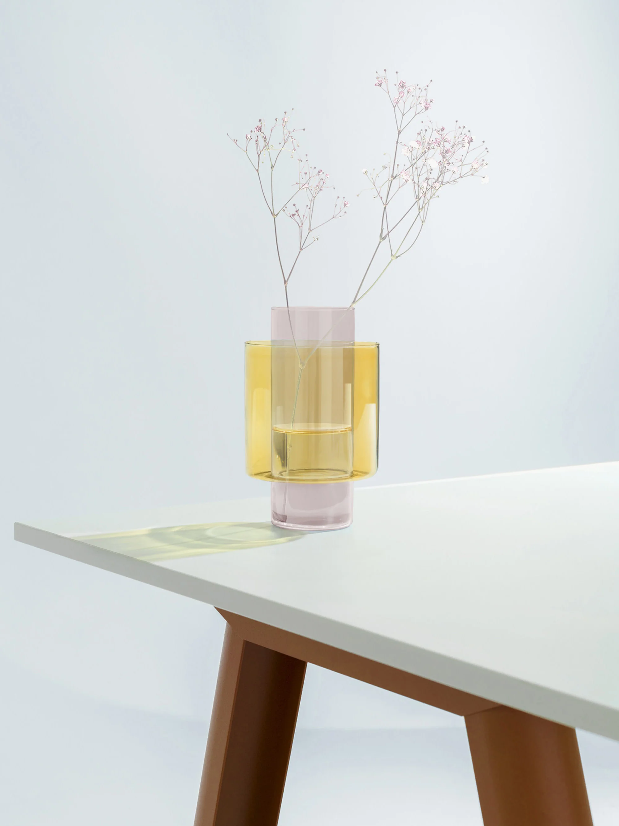 Handgefertigte Glas-Vase Boreale, H 21 cm