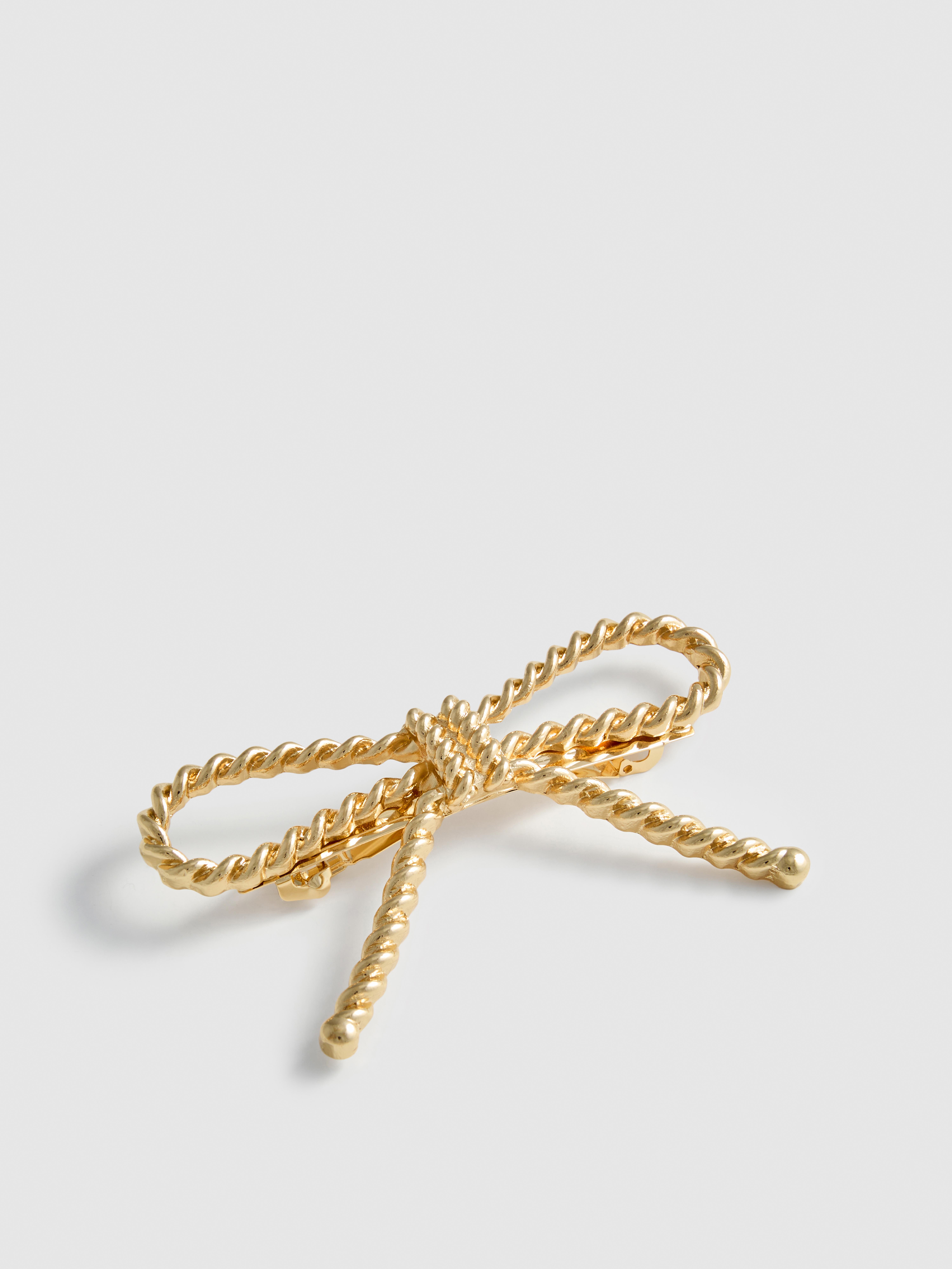 Beaded Bow Hair Clip