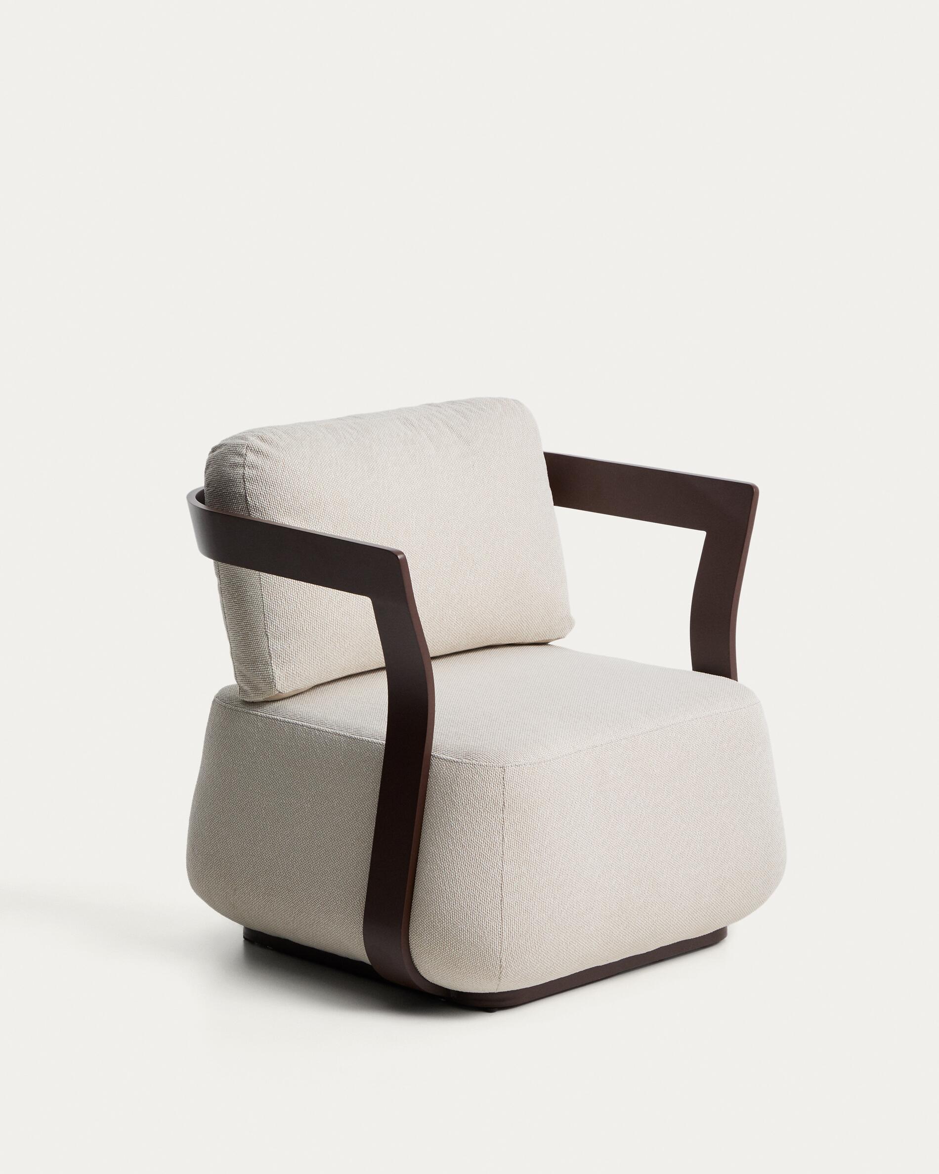 Tamaris brown aluminium outdoor armchair