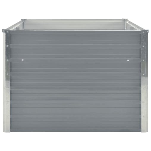 NNEVL Raised Garden Bed 160x80x45 cm Galvanised Steel Grey