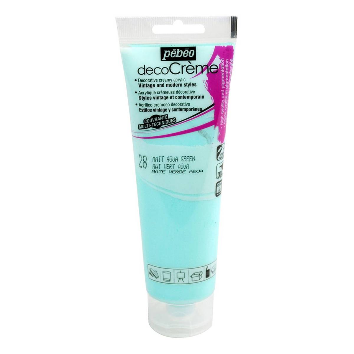Pebeo Aqua Green Deco Creme Paint 120ml