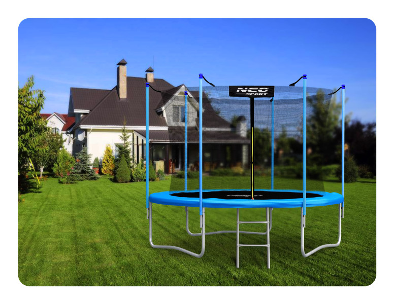 Trampolina ogrodowa z siatką wewnętrzną Neo-Sport 183cm 6ft
