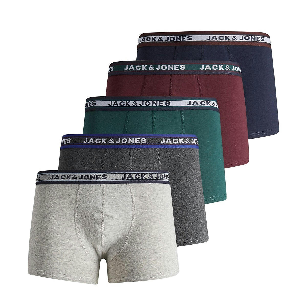 Lot de 5 boxers unis