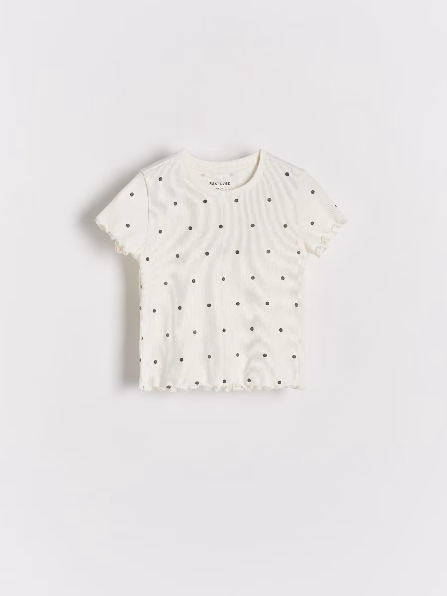 Polka Dot Cotton T-Shirt