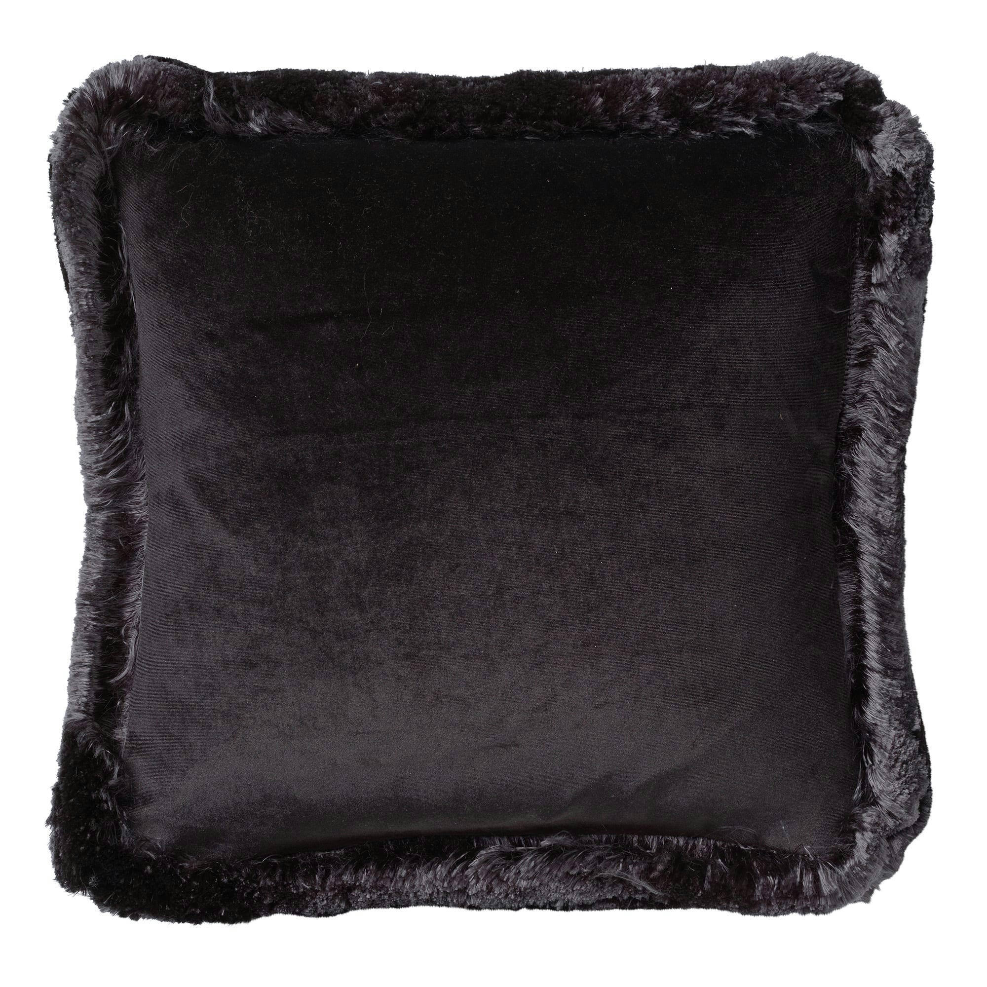 - Coussin bleu en velours 45x45 cm avec motif