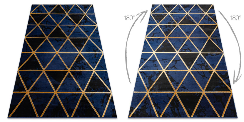 Dywan EMERALD ekskluzywny 1020 glamour, stylowy marmur, 80x150 cm