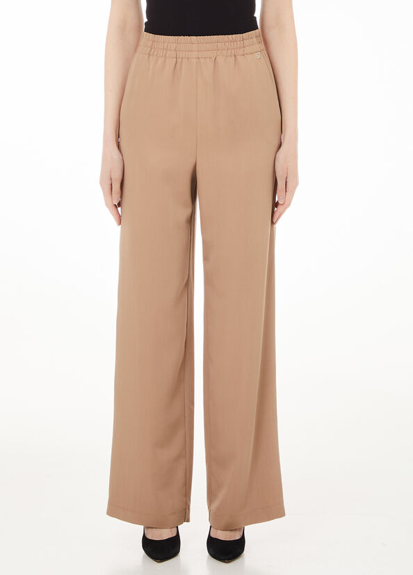 Pantaloni jogging in tessuto fluido