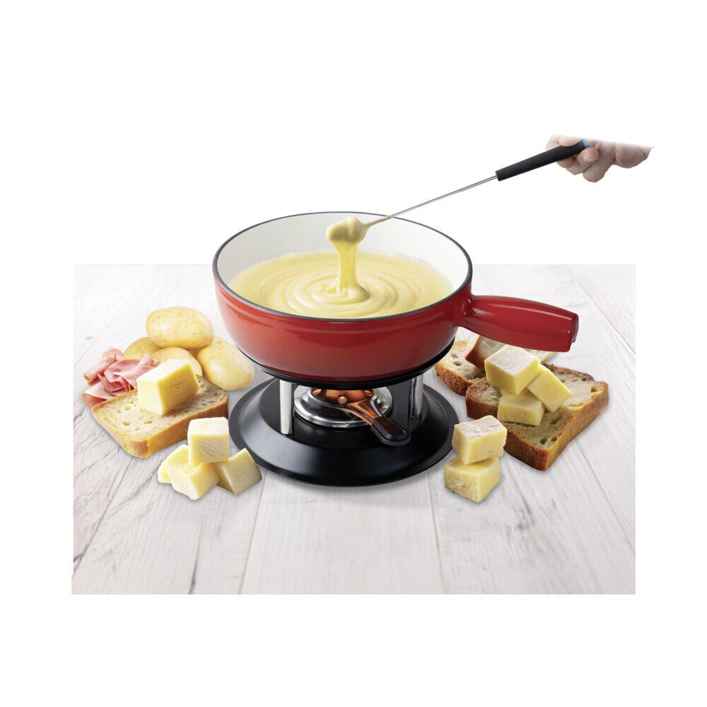Service à fondue 6 personnes Ø24cm tous feux dont induction avec piques inclus