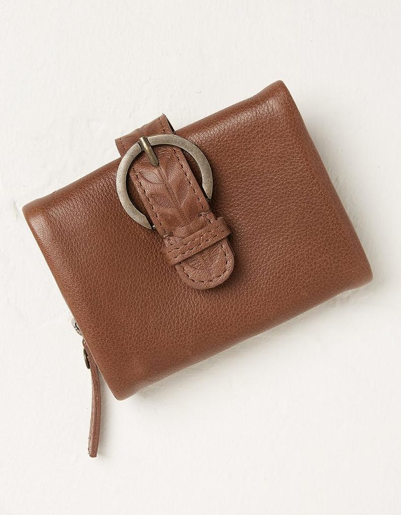 Feature Buckle Leather Purse