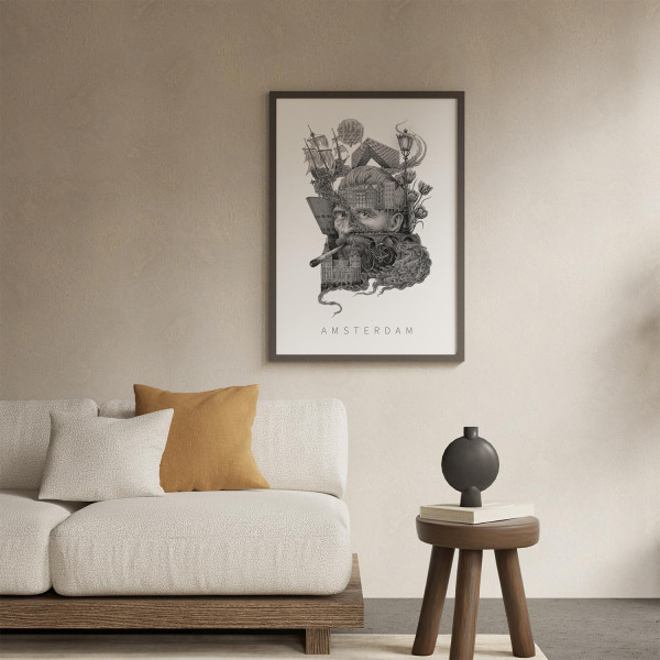 Plakat Amsterdam, elegancki styl 20x30 cm