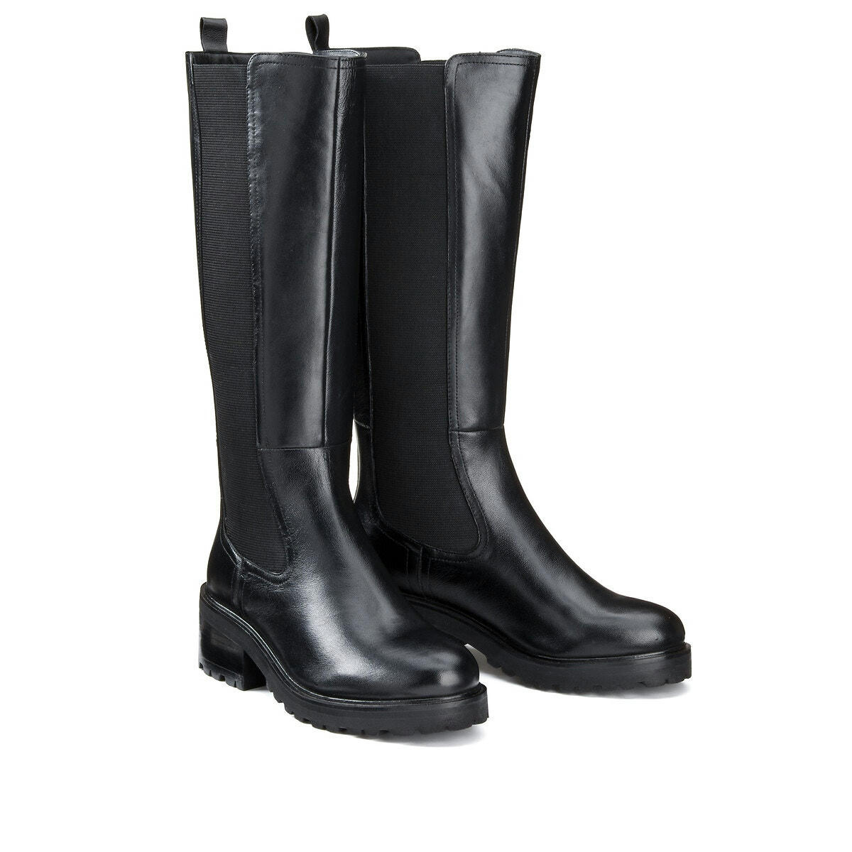 Bottes semelles crantées, mollet élastiqué