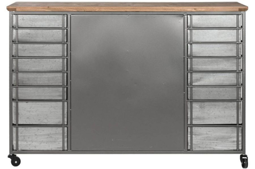 Komoda metalowa loftowa 16 szuflad 123 cm