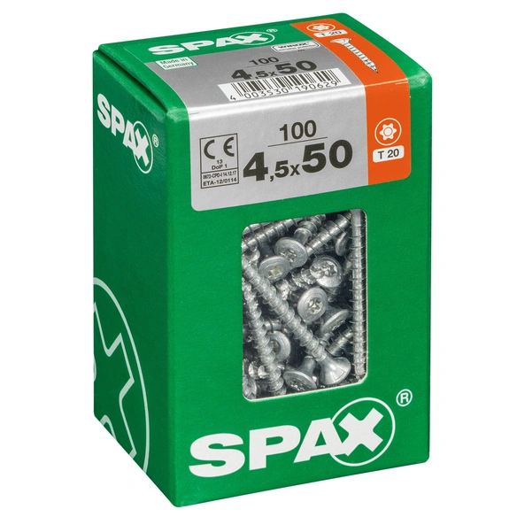 Linsensenkkopf-Schraube, ØxL: 4.5 x 50 mm, Stahl, 100 Stück