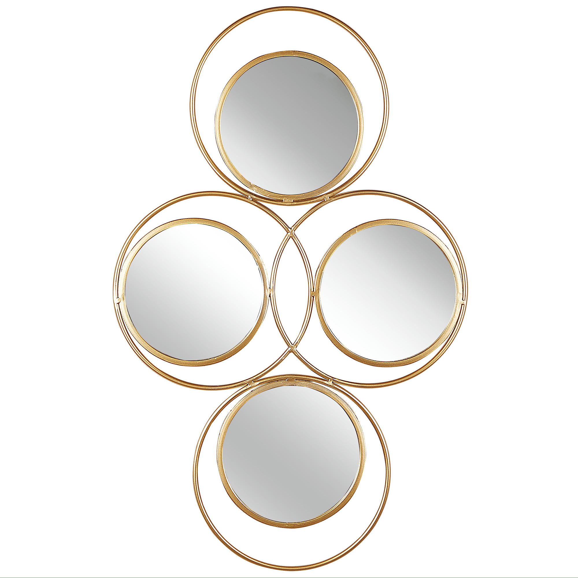 LESCAR - Miroir en métal doré 80x50