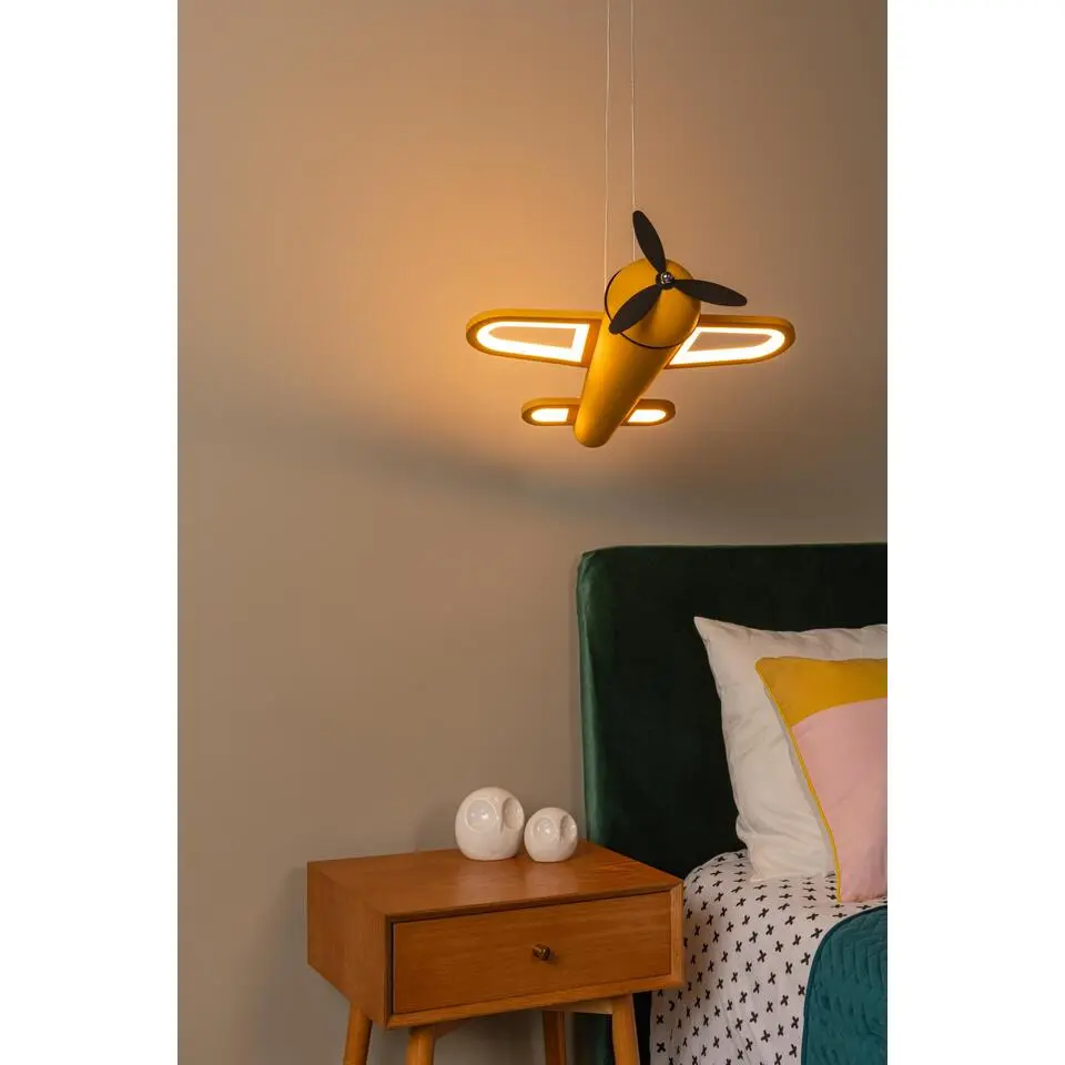 Lucide FOKKER Hanglamp - Geel