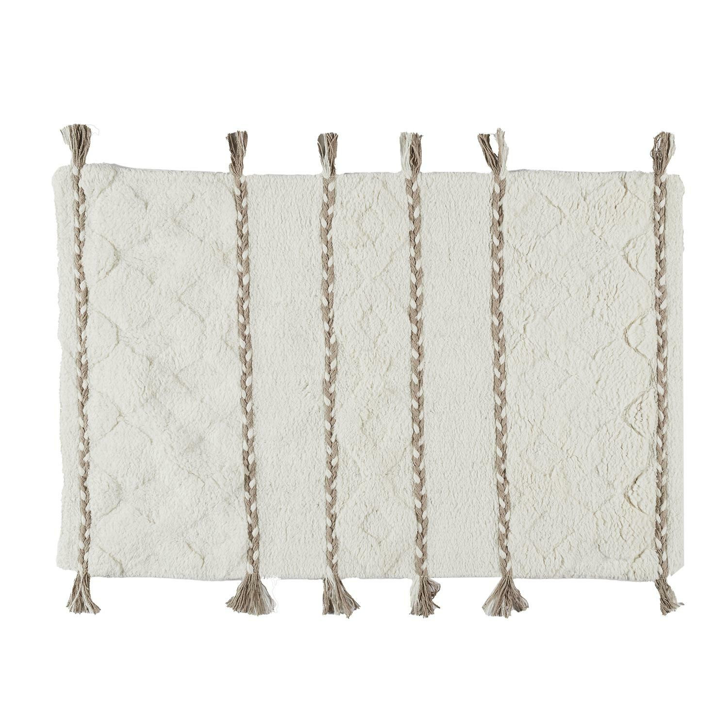 Dywanik Boho Frill 80x50cm Bawełniany Beżowy
