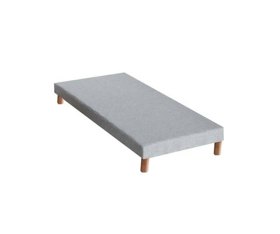 SOMMIER TAPISSIER - Sommier tapissier gris chiné 90x200