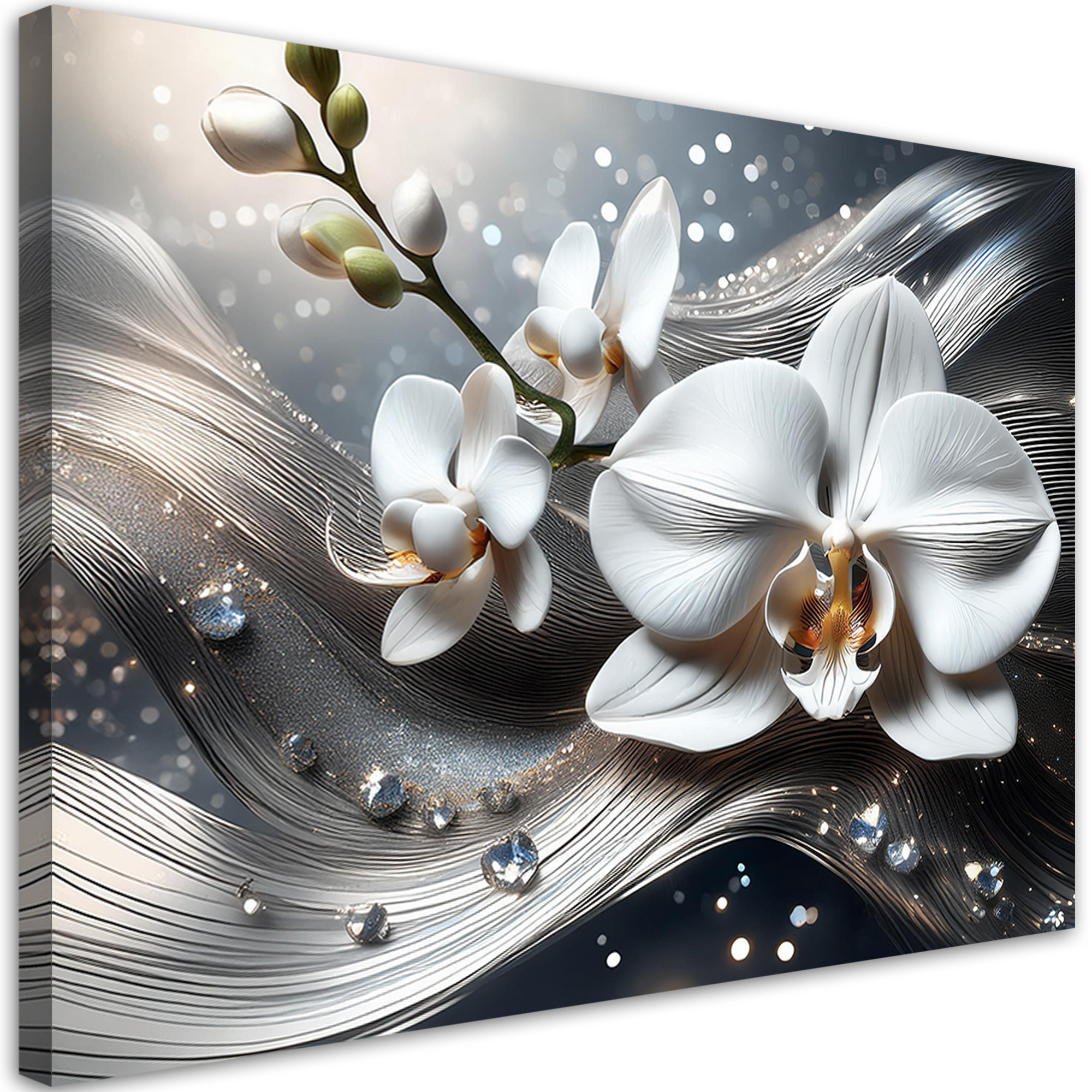 Feeby Obraz na płótnie, Abstrakcja 3D Orchidea 60x40