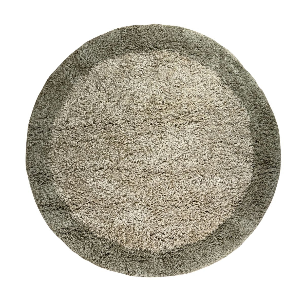 Interieur05 vloerkleed Pilo - hoogpolig - groen/beige - Ø240 cm