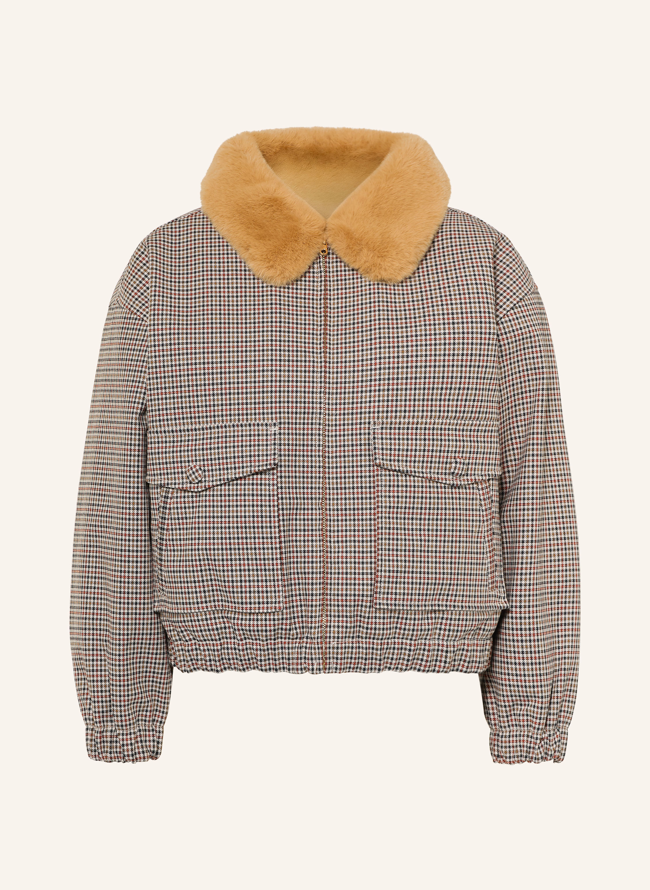 SANDRO Blouson mit Kunstfell