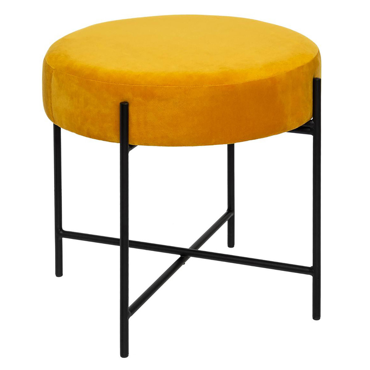 Taboret welurowy ARTY, Ø 47 cm