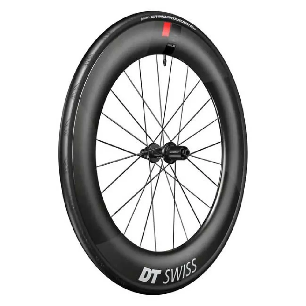DT Swiss ARC 1100 DICUT 80 Disc CL Tubeless   Continental GP5000 STR 700 x 28 road rear wheel