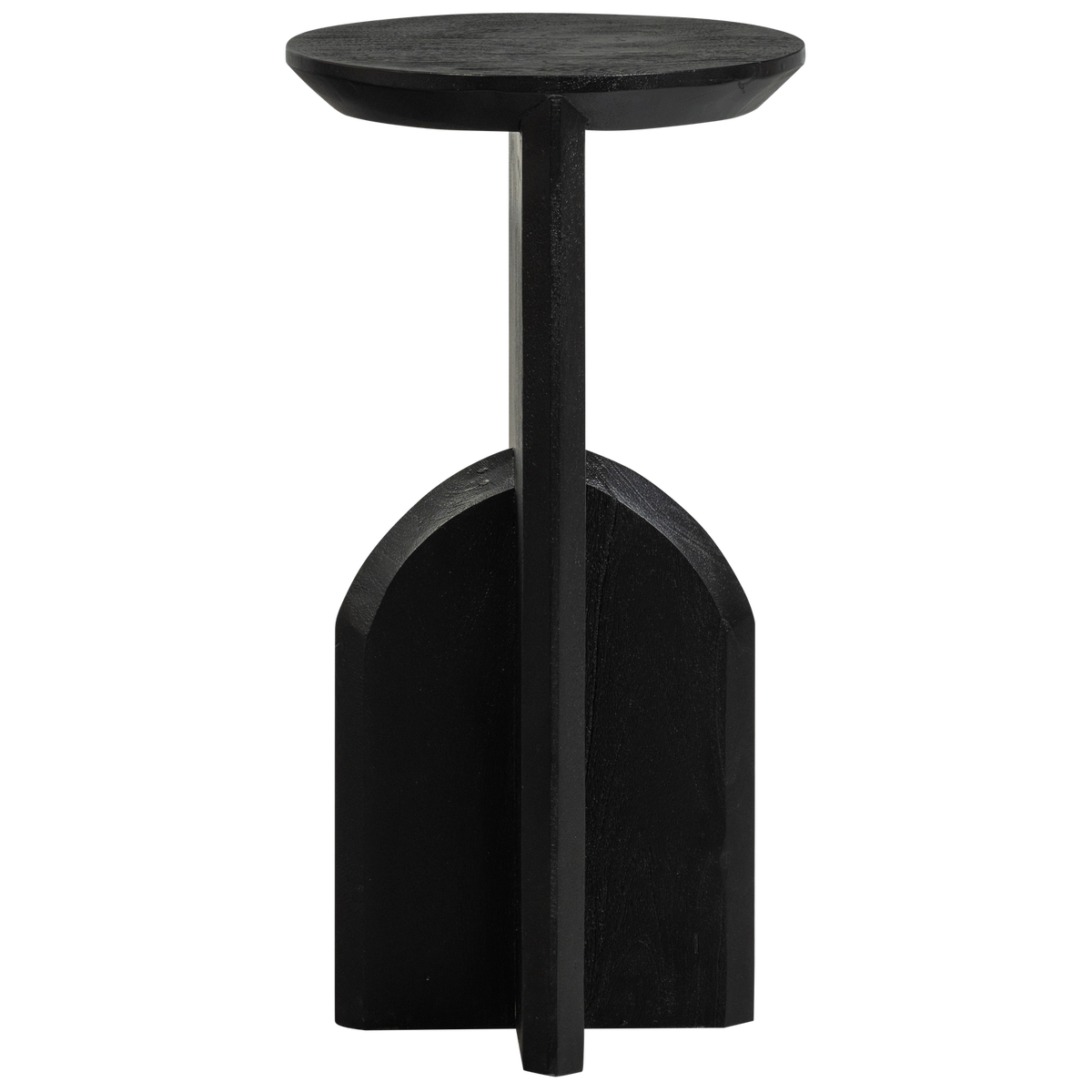 WOOOD smalle bijzettafel Kioni - Acacia Hout - Zwart - 58x30x30 cm